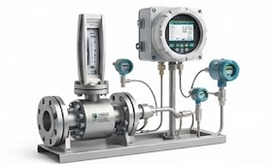 Medidor de flujo tipo turbina con computador de flujo industrial