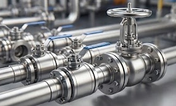Válvulas industriales de bola y compuerta en acero